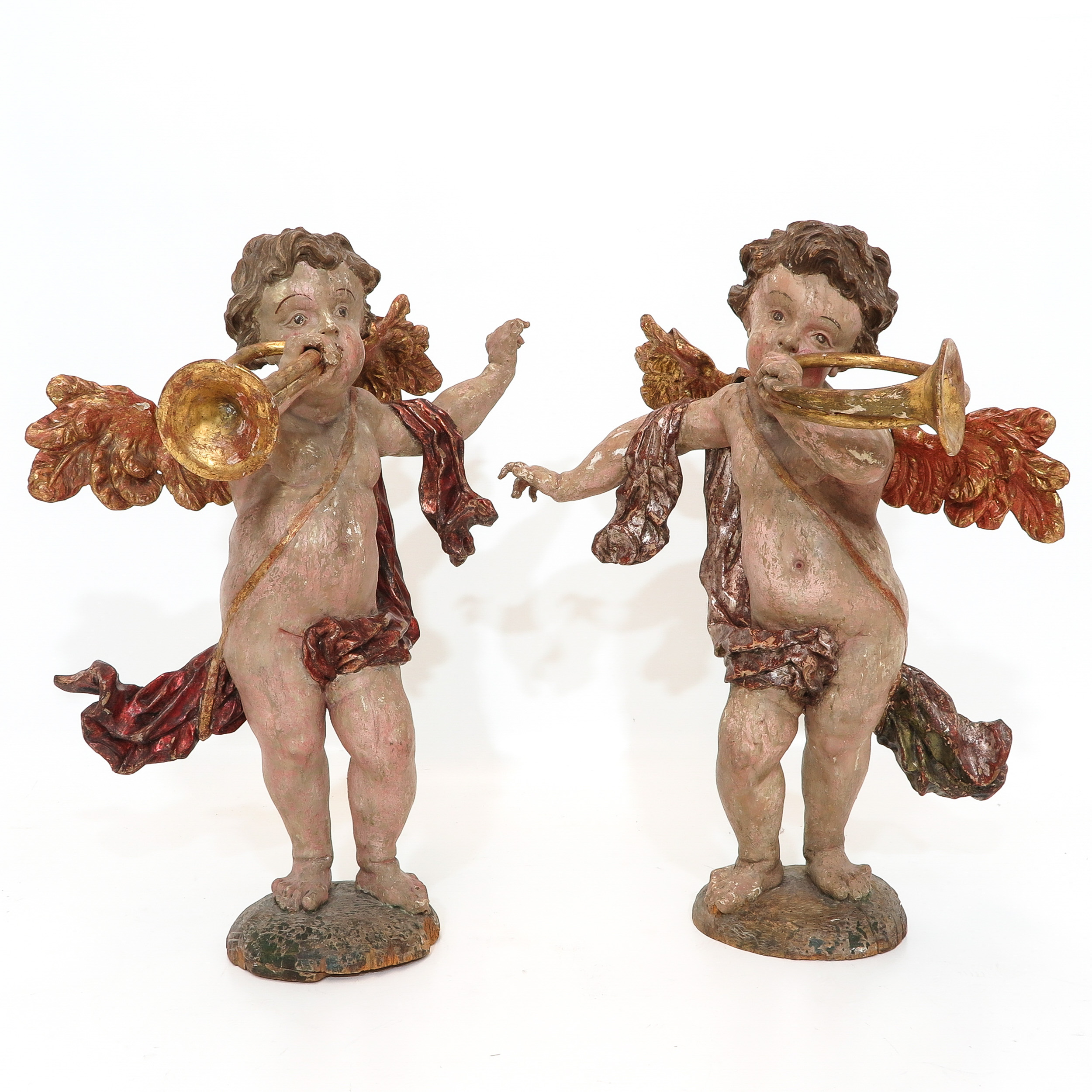 A Very Rare Pair of 18th Century Baroque Angels